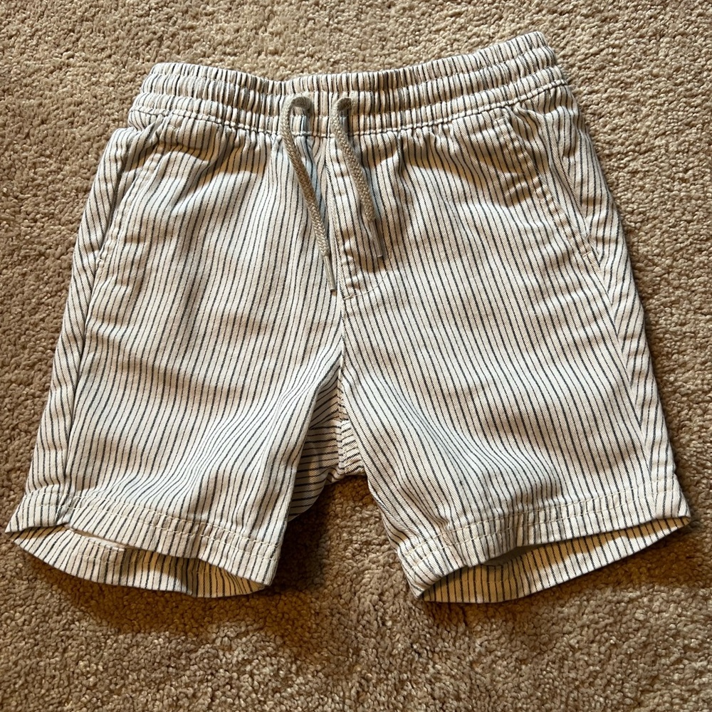 Old Navy Kids White and Blue Striped Shorts